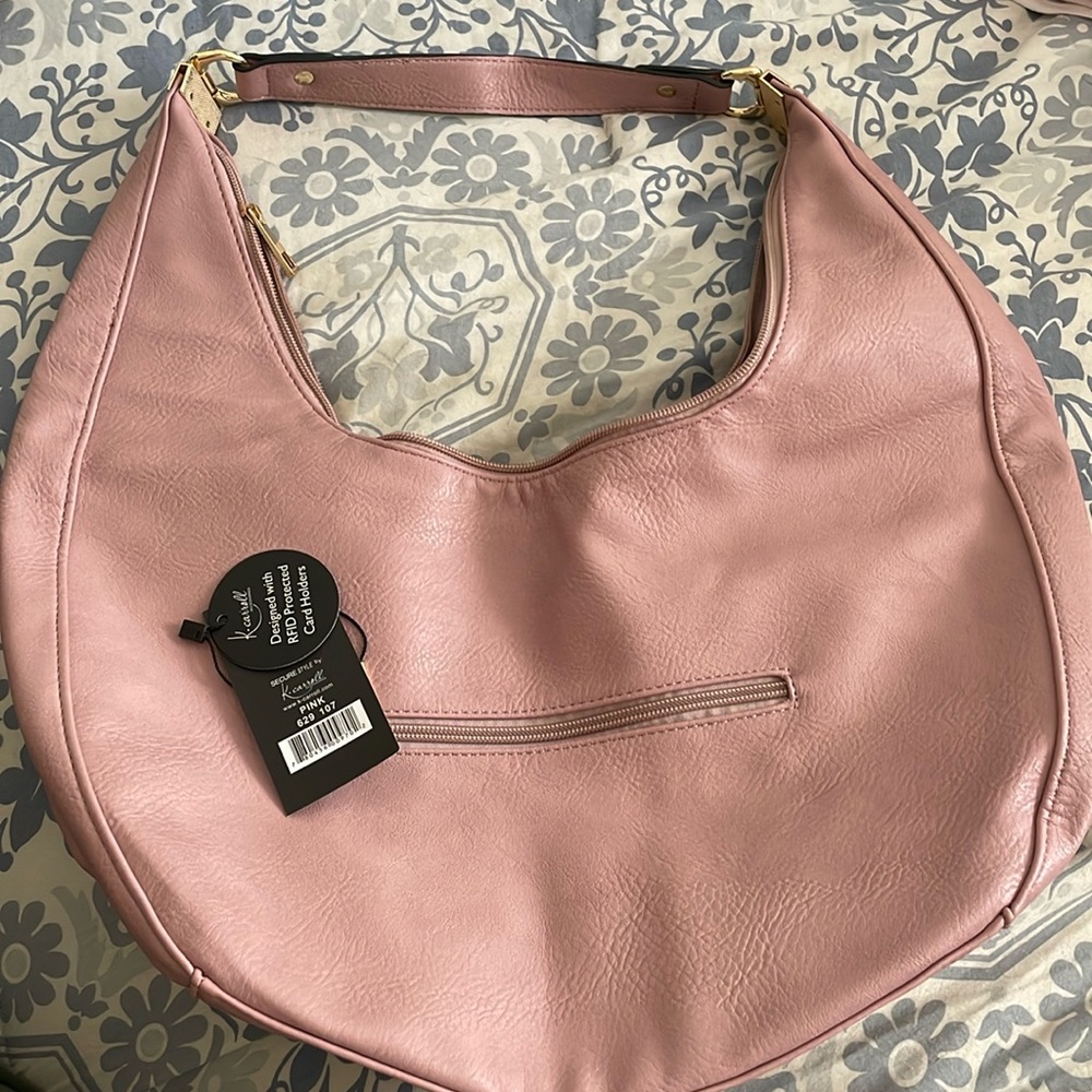 K. Carroll Vegan Leather Hobo Slouchy BagLight Lavender Pink